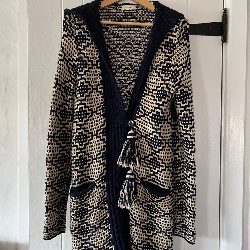 Anthropology- Gorgeous sweater coat with hood. Super cosy.